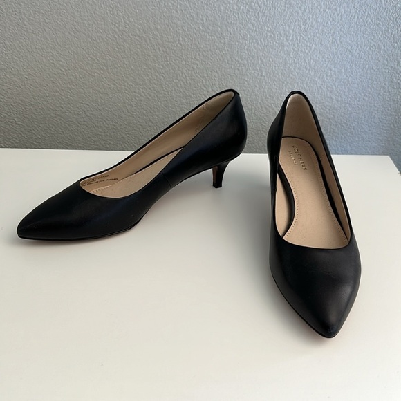 NWOT Cole Haan Black Leather 45mm Pump size 8 - Picture 2 of 6